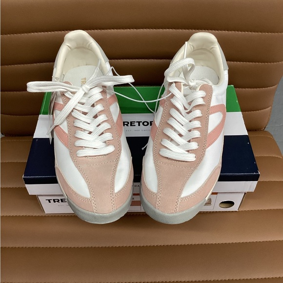 Tretorn Rawlins Blush/White style sneaker - Picture 1 of 6